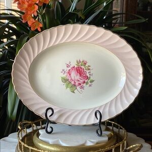 1940’s Rare Miniver Rose 14” Royal Staffordshire Newport Pottery Serving Platter
